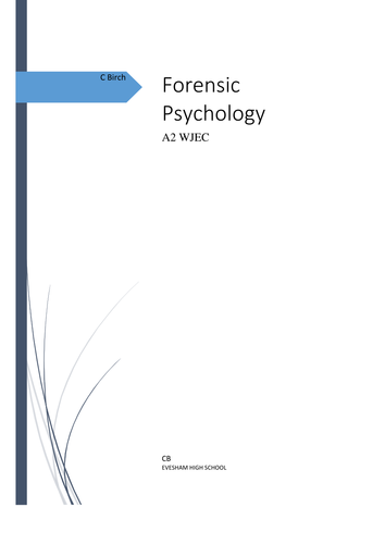 Forensic Psychology A level