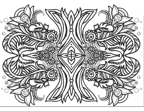 line of symmetry coloring pages