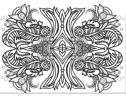 25 Coloring Pages of Symmetrical Designs