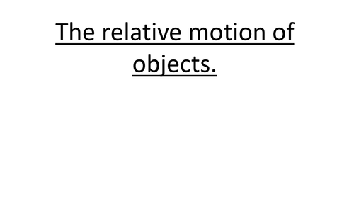 Relative motion | Teaching Resources