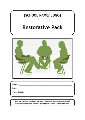 Behaviour - Restorative Justice Workbook by tamsaine - Teaching