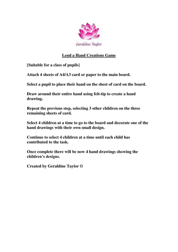 Lend a Hand Creations Game