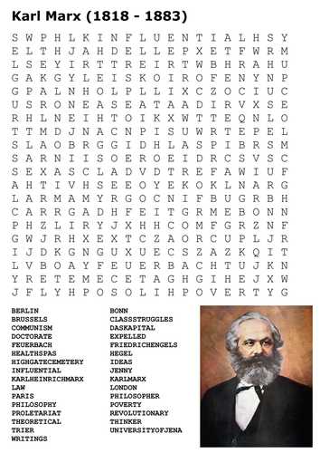Karl Marx Word Search