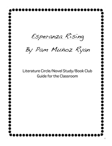 Esperanza Rising Novel Study Guide