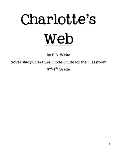 Charlotte's Web Novel Study Guide