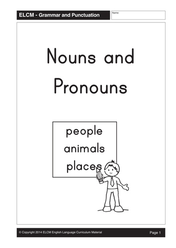 Nouns and Pronouns (26 pages) | Teaching Resources
