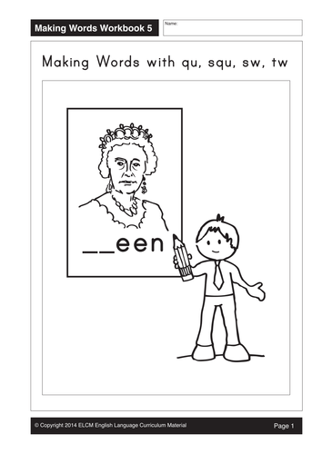 Making Words with qu, squ, sw, tw (21 pages)