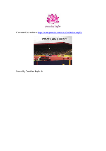 What Can I Hear? Video