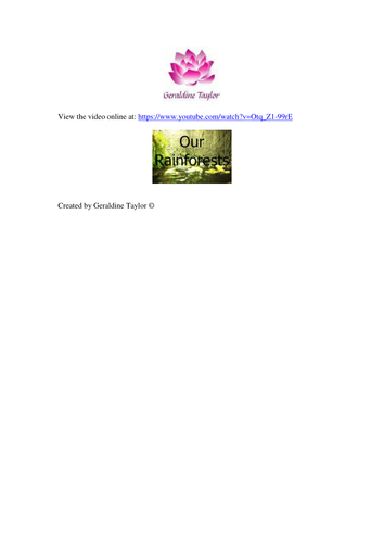 Our Rainforests Video