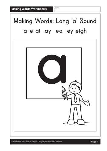 Long ‘a’: a-e, ai, ay, ea, ei, eigh (21 pages)