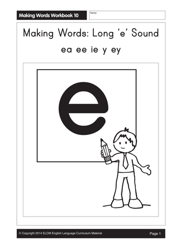 Long ‘e’: ea, ee, ie, y, ey (21 pages)
