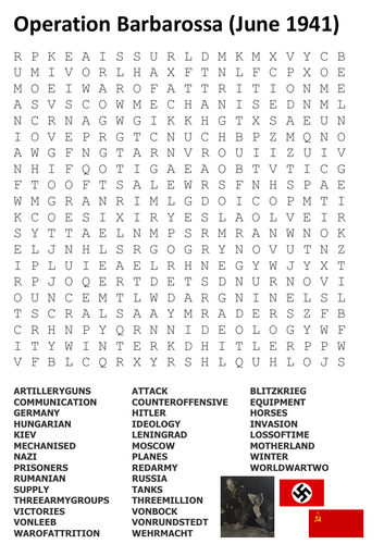 Operation Barbarossa Word Search