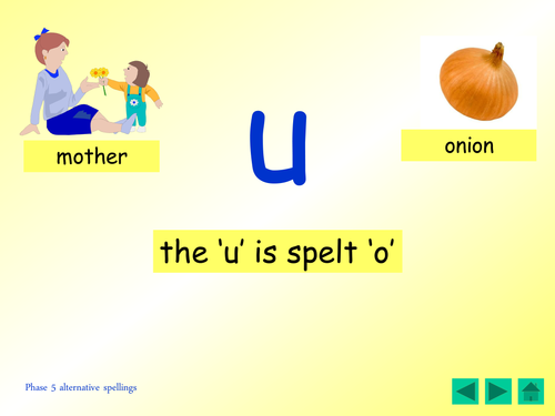 Phase 5 alternative spellings for u phoneme [some, month] table cards, revision grid, & ppt 
