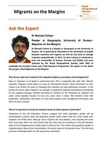 Ask the Expert Interview on Migrants on the Margins