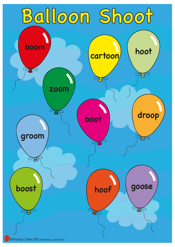 oo Phonics Game 'Balloon Shoot'