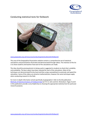 Conducting statistical tests for fieldwork