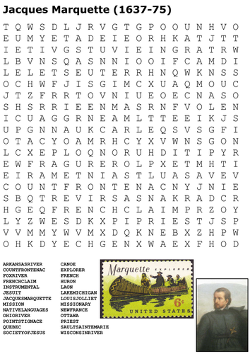 Jacques Marquette Word Search