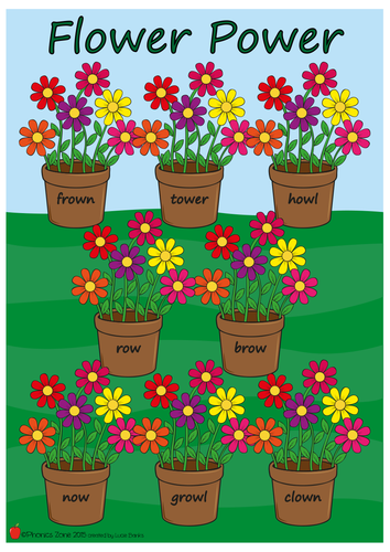 ow Phonics Game 'Flower Power'