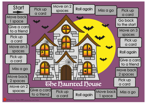 au (or) Phonics Game 'The Haunted House'
