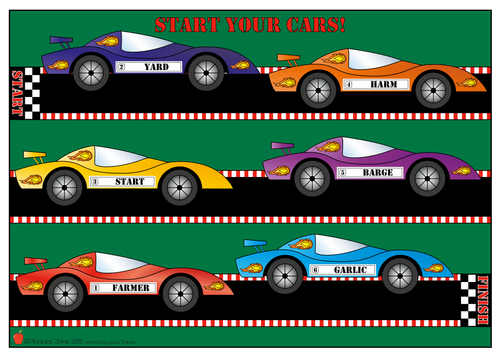 ar Phonics Game 'Start your Cars!'