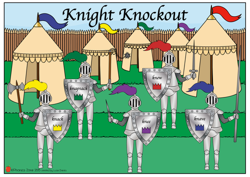 kn Phonics Game 'Knight Knockout'