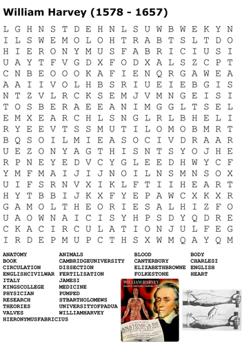 William Harvey Word Search
