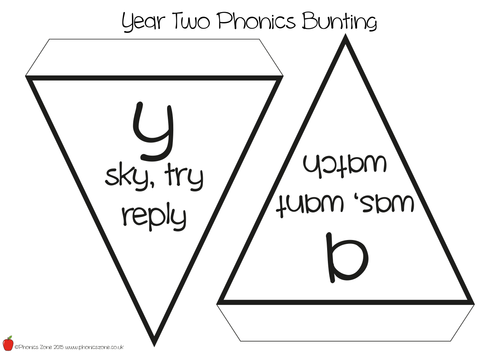 Phonics Bunting for Year Two