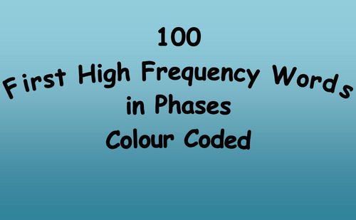 100 First High Frequency Words in Phases