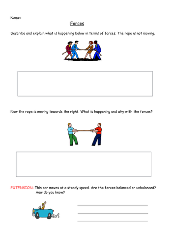 37 Balanced And Unbalanced Forces Worksheet Middle School - Worksheet