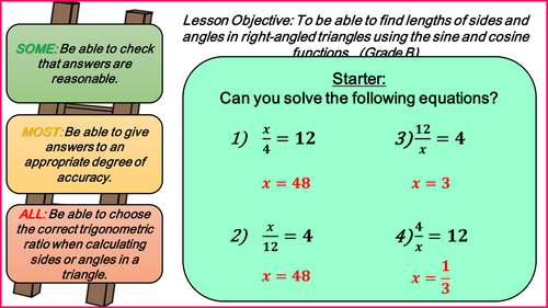 GCSE Higher: Trigonometry Introduction - 9 Lessons.