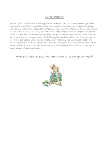 Peter Rabbit Debate Philosophy for Children 