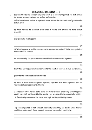 Chemistry: Chemical Bonding and Equilibrium