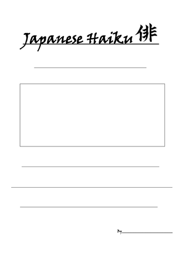 Japanese Haiku Template