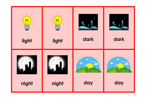 Light and Dark - Science keyword activities, resources and displays