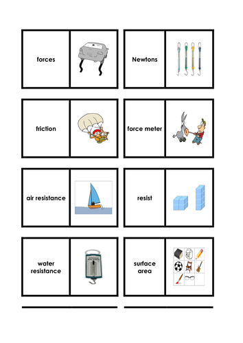Friction  - Science keyword activities, resources and displays