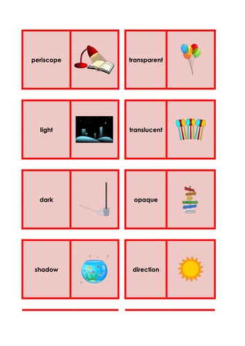 Light and Shadows - Science keyword activities, resources and displays