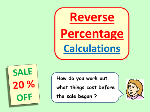 reverse-percentages-teaching-resources