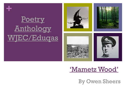 Mini Poetry Scheme: 'Mametz Wood' by Owen Sheers WJEC/Eduqas