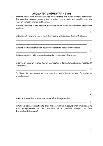 Chemistry: Reactions of Aromatic Compounds