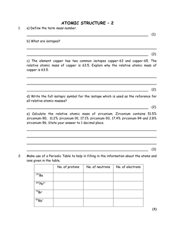 Chemistry: Isotopes 