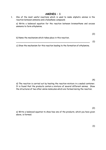 Chemistry: Amine molecules 