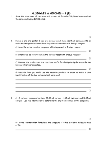 Chemistry: Aldehydes and ketones