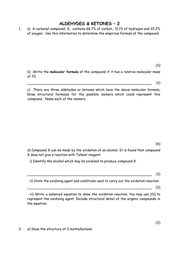 Chemistry: Carbonyl compounds 