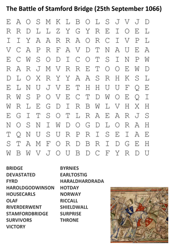 The Battle of Stamford Bridge Word Search