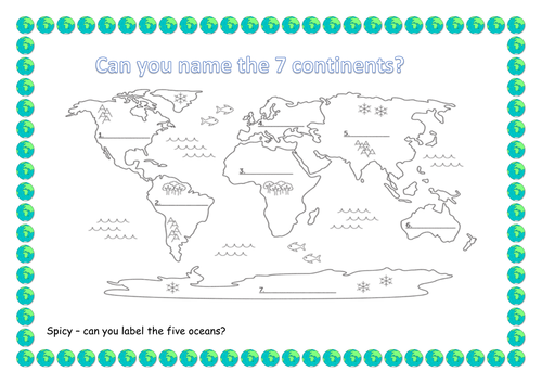 Global Explorers- Continents, Oceans And Countries | Teaching Resources