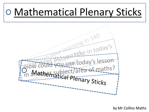 Mathematical Plenary Sticks