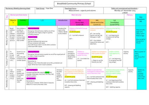 1st Grade Autumn Second Half Maths 2014