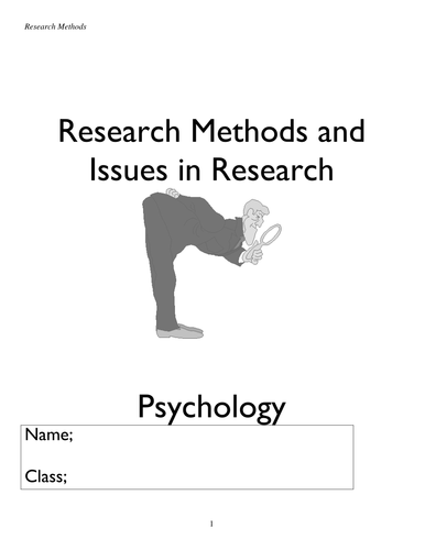 research methods workbook with activities