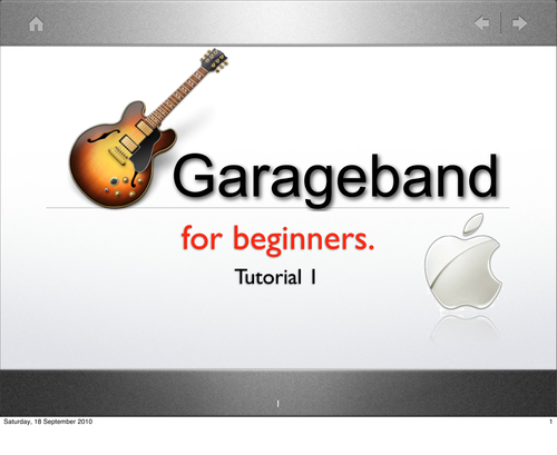 Garageband for beginners