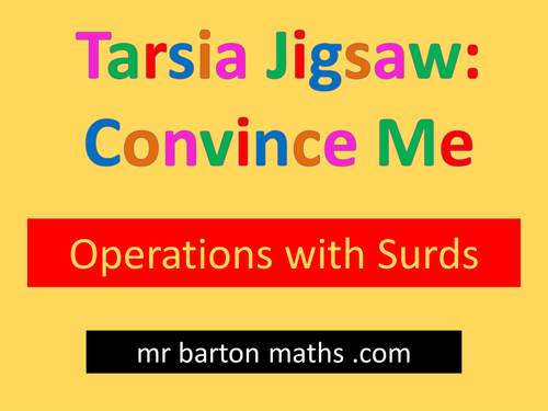 Tarsia Convince Me: Surds